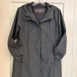 Eddie Bauer WeatherEdge Gray Rain Jacket